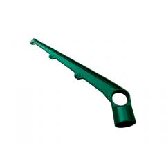 Bavolet na kulatý sloupek IDEAL® průměr 48 mm jednostranný zelený hliníkový + PVC