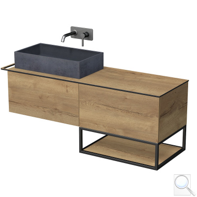 Koupelnová skříňka pod umyvadlo Naturel Oxo 140x50 cm dub halifax OXO140701ZKDL. 
