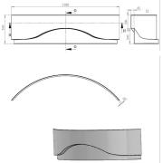 Čelní panel k vaně Laguna Syntia Plus 150 cm akrylát SYP1500. obr. 2&nbsp;