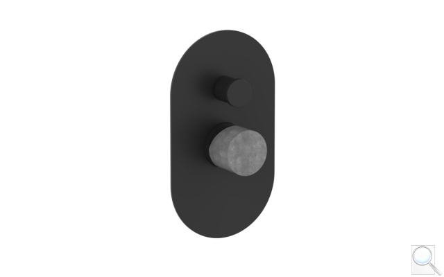 Vanová baterie SAT Fusion včetně podomítkového tělesa, černá mat, páka beton SATBSFU215BC. obr. 1