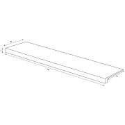 Schodová Tvarovka Rako Rave malt béžová. &nbsp;