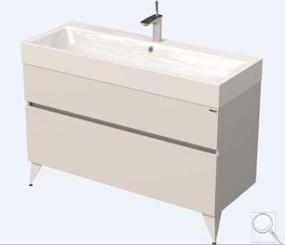 Koupelnová skříňka pod umyvadlo Naturel Luxe 120x56x46 cm bílá mat LUXE120BMBU. bílá
