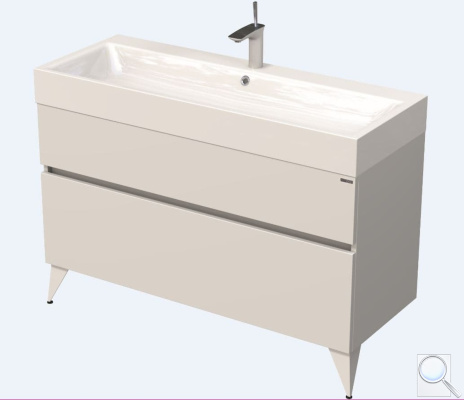 Koupelnová skříňka pod umyvadlo Naturel Luxe 120x56x46 cm bílá mat LUXE120BMBU. bílá