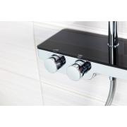 Sprchový systém SAT na stěnu s termostatickou baterií černá/chrom SATSSTPBCHC. obr. 6&nbsp;