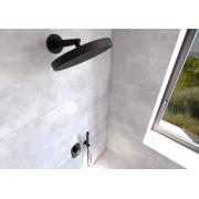 Hlavová sprcha SAT na stěnu včetně sprchového ramena černá matná SATBSHS81SETC. (3)