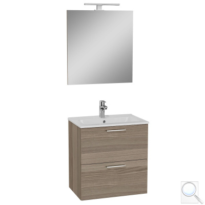 Koupelnová sestava s umyvadlem zrcadlem a osvětlením Vitra Mia 59x61x39,5 cm cordoba MIASET60C. obr. 1