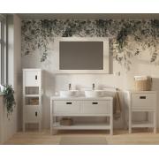 Koupelnová skříňka vysoká Naturel Country 40x130x30 cm bílá COUNTRYV40LPBI. obr. 3 