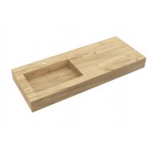 Deska se zabudovaným umyvadlem vlevo Salgar Compakt 120x12x51 cm dub afrika 25454L