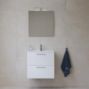 Koupelnová sestava s umyvadlem zrcadlem a osvětlením Vitra Mia 59x61x39,5 cm bílá lesk MIASET60B. obr. 3 