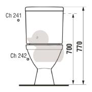 WC kombi komplet stojící Jika Lyra Plus šikmý odpad H8263840002423. technický nákres 4&nbsp;