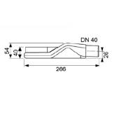 Sifon Tece Drainline plast černá 650004. Technický nákres