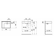 Umyvadlo Laufen Kartell By Laufen 60x46 cm otvor pro baterii, bez přepadu H8103350001111. obr. 2&nbsp;