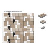 Venkovní betonová dlažba CSB VIA TECH. VELIKOST KAMENŮ V PLOŠE&nbsp;