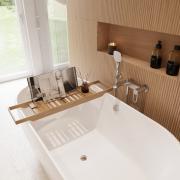 Vanová polička Optima bambusová, posuvná 70-105 cm, POLICEVANBA. obr. 5