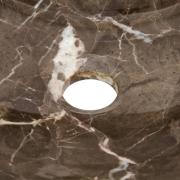 Umyvadlo na desku SAT Purity 43x43 cm hnědý mramor bez otvoru pro baterii, bez přepadu SATPURBR. obr. 4