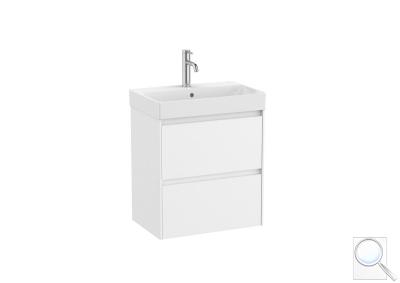 Koupelnová skříňka s umyvadlem Roca ONA 55x64,5x36 cm bílá mat ONA55ZK2ZBM obr. 1