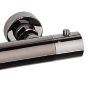 Sprchový systém SAT na stěnu s termostatickou baterií PVD Gun Metal SATDASSTK. obr. 4