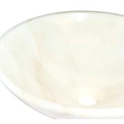 Umyvadlo na desku SAT Purity 43x43 cm bílý mramor bez otvoru pro baterii, bez přepadu SATPURWH. obr. 2&nbsp;