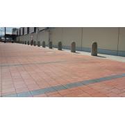 Zámková dlažba QUADRO ROVNÉ HRANY. Povrch hladký - barva červená&nbsp;(1)