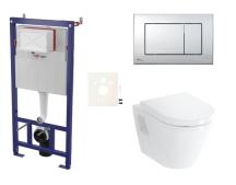 Závěsný WC set SAT do lehkých stěn / předstěnová montáž+ WC VitrA Integra SIKOSSINTBO21K
