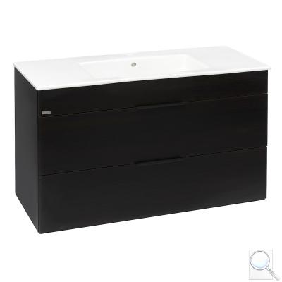 Koupelnová skříňka s umyvadlem Jika Plan 100x44,1x62,2 cm dub tmavý H4536521763021 obr. 1