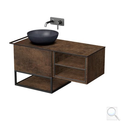 Koupelnová skříňka pod umyvadlo Naturel Oxo 110x58x50 cm měď mat OXO110L601ZKDLM. obr. 1