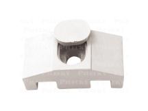 Příchytka k uchycení panelů ke čtyřhranným sloupkům včetně krytky na hlavu šroubu (SUPER STRONG) - bílá, PVC