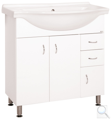 Koupelnová skříňka s umyvadlem Keramia Pro 80x50 cm bílá PRO80DV. 