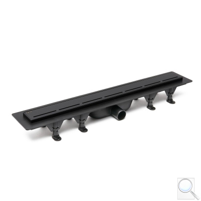 Sprchový žlab SAT 80 cm plast černý mat ZLAB80BL. obr. 1