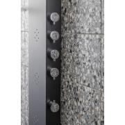 Sprchový panel SIKO na stěnu černá/chrom ALUSHOWERC. obr. 10&nbsp;