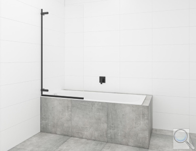 Vanová zástěna SAT TGD NEW 150x80 cm černá SATTGVZO150CT. obr. 1