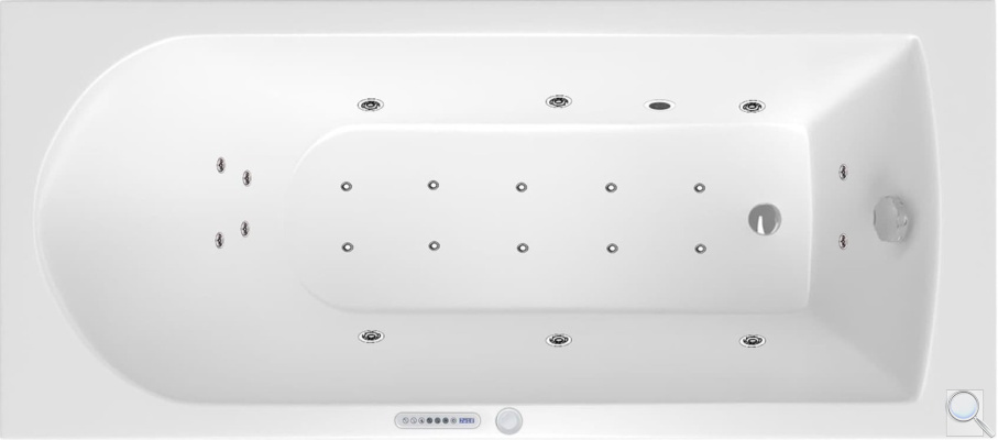 Masážní vana SIKO Savero 180x75 cm LUXUS akrylát pravá SIKOHMLSAV180P. obr. 1