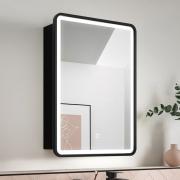 Zrcadlová skříňka s osvětlením SAT 50x71 cm černá SATZGALED5071CE.  (9)
