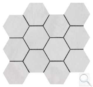 Mozaika Sintesi Met arch light silver esagono