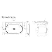 Umyvadlo Ravak Yard 80,5x50 cm s černou konzolí X000001686. obr. 6&nbsp;