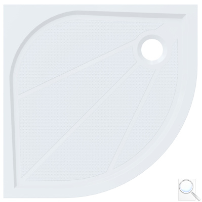 Sprchová vanička čtvrtkruhová SAT Limnew 90x90 cm litý mramor LIMNEW90S500. obr. 1