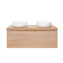 Koupelnová skříňka pod umyvadlo Naturel Savona 118x43x44,8 cm dub halifax mat SAVONA120DHD