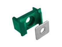 Příchytka panelu PILOFOR® osazení, kovový přítlak, 60 × 40 mm, PVC - zelená
