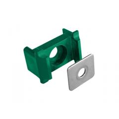 Příchytka panelu PILOFOR® osazení, kovový přítlak, 60 × 40 mm, PVC - zelená