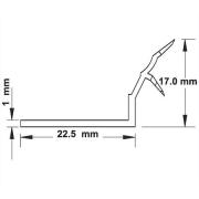 VLP - vanová lišta pod obklad. VLP technický nákres