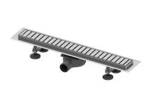 Sprchový žlab Tece Linus 64, 74, 84&nbsp;cm nerez lesk zebra