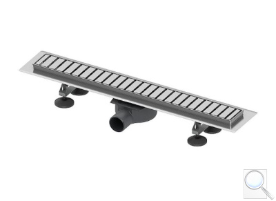 Sprchový žlab Tece Linus 64, 74, 84 cm nerez lesk zebra. 