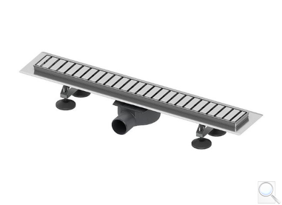 Sprchový žlab Tece Linus 64, 74, 84 cm nerez lesk zebra. 
