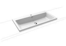 Umyvadlo na desku Kaldewei Puro 3155 90x46 cm alpská bílá otvor pro baterii uprostřed 900506013001