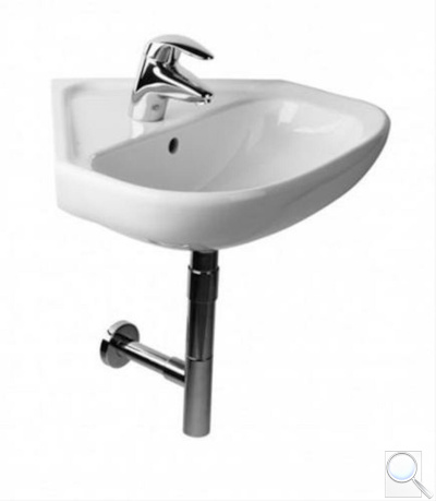 Rohové umývátko Jika Deep 45x37 cm otvor pro baterii uprostřed H8166140001041. obr. 1