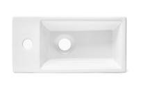 Umývátko na desku SAT Brevis 40,5x20,5 cm otvor pro baterii vlevo SATBRE4020SL