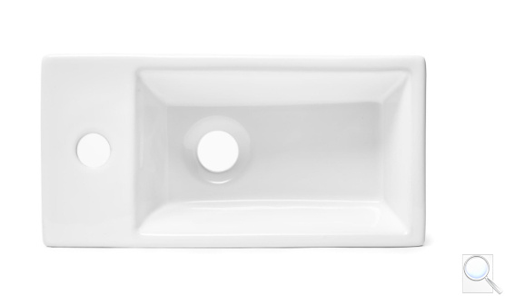 Umývátko na desku SAT Brevis 40,5x20,5 cm otvor pro baterii vlevo SATBRE4020SL. obr. 1