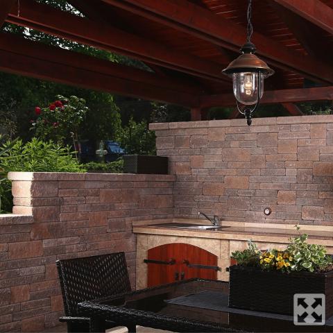 CS BETON - Venkovní osvětlení - OBRÁZEK č. 2 - Pergola ze systému NATURBLOK