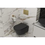 WC závěsné SAT Brevis včetně sedátka softclose, 48 cm, černý SATBRE010RREXPBKM. obr. 7