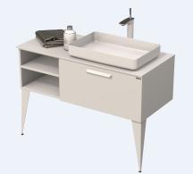 Koupelnová skříňka pod umyvadlo Naturel Luxe 110x36x50 cm bílá mat LUXE110PBMBU